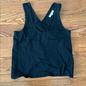 Madewell black cross-strap tank